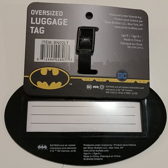 DC Comics Batman Oversized Luggage Tag NWT - Picture 4 of 4